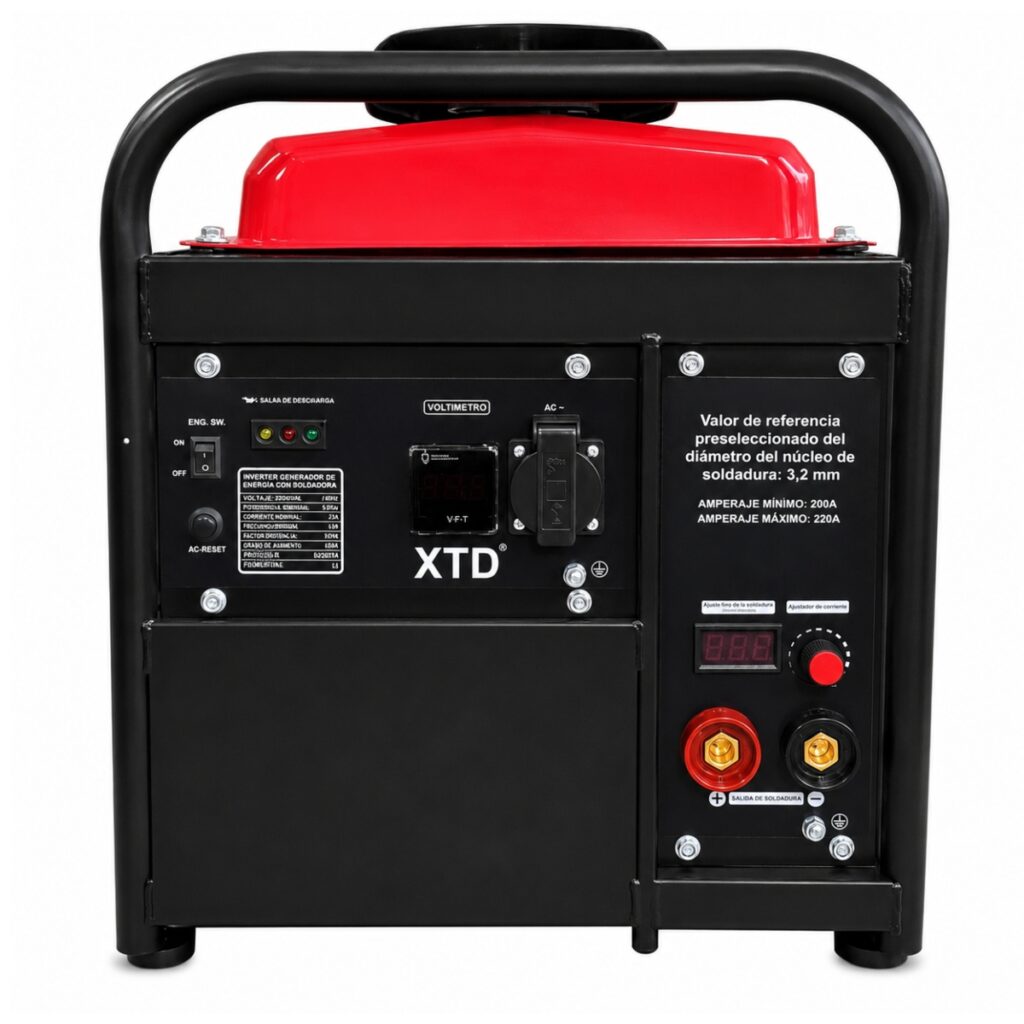 Motosoldador Inverter A Gasolina 220 Amperes y Generador 3200 Watts