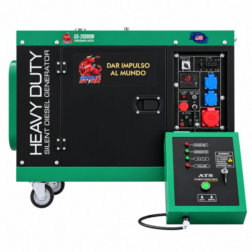 Generador Diésel Insonorizado Heavy Duty 20.000W / 18 kVA (con ATS)
